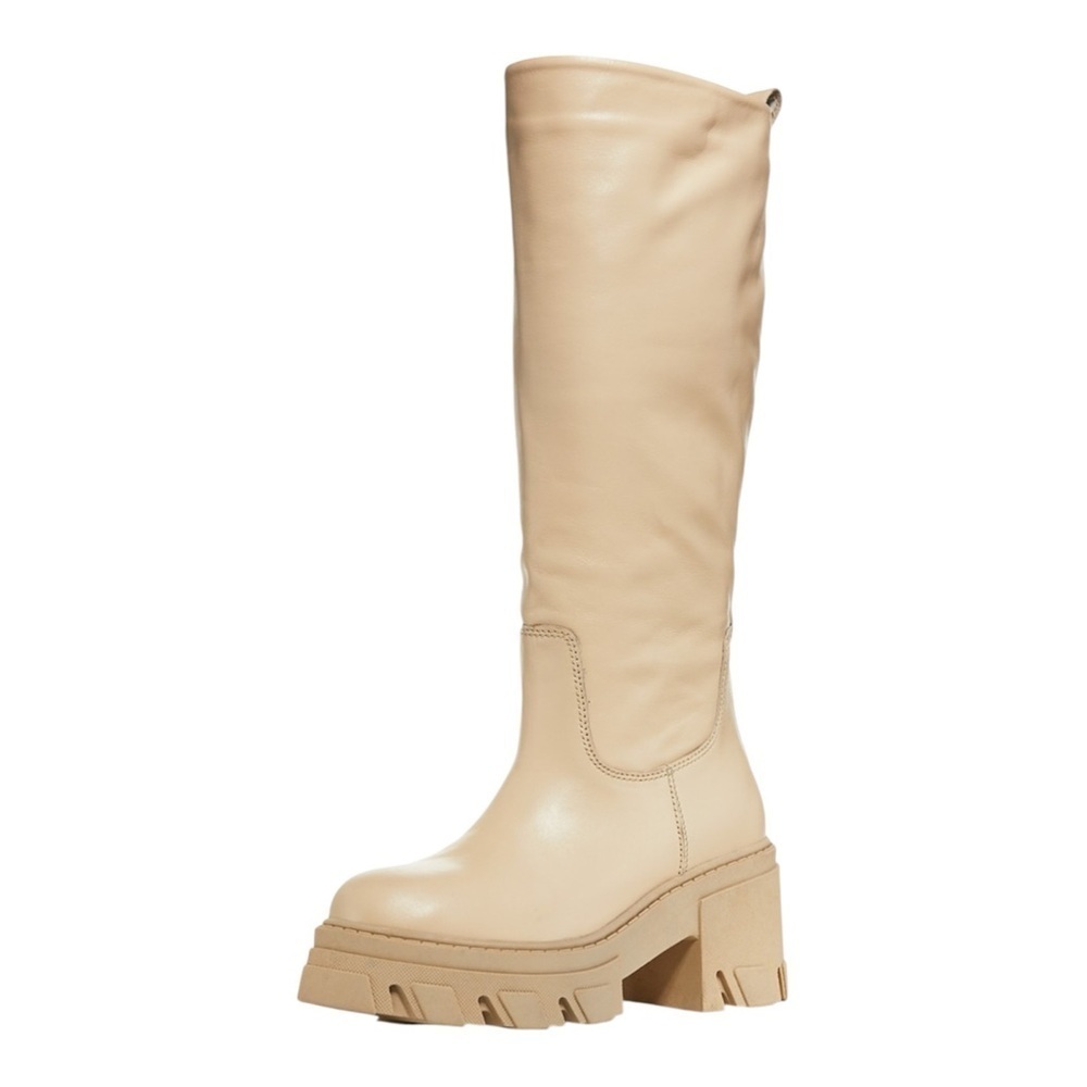 Aqua Cream Heeled Boots